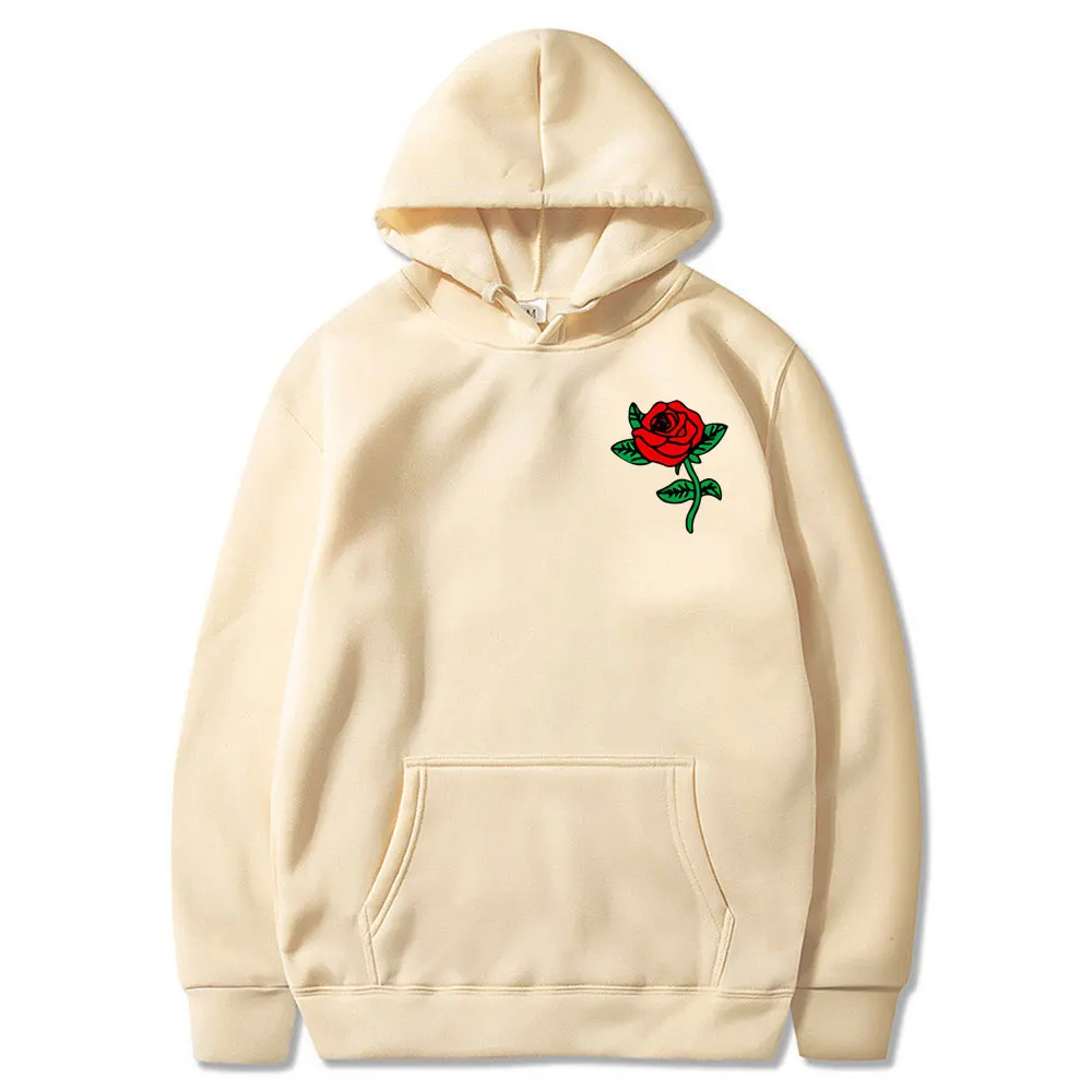 Худи в стиле Харадзюку для мужчин и женщин худи с принтом ядовитых роз уличная