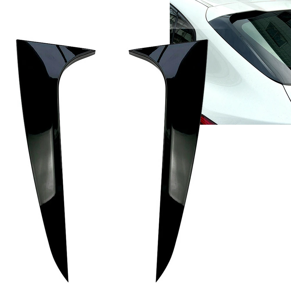 Glossy Black ABS Car Rear Window Spoiler Side Wing Cover For BMW X4 G02 2019-2020