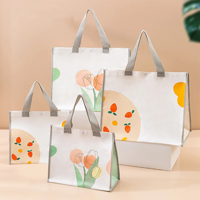 

Portable Foldable Shopping Bag Woven Thick One-Shoulder Tote Large-Capacity Fashion Travel Handbag Reusable Storage Bags