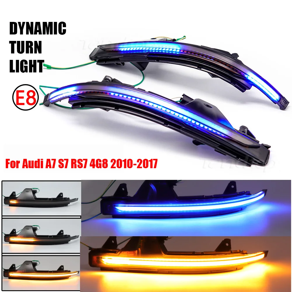 

LED Dynamic Flasher Turn Signals Lamps Side Marker Wing Mirror Indicator Light For Audi A7 S7 RS7 2011-2017 Car Accessories