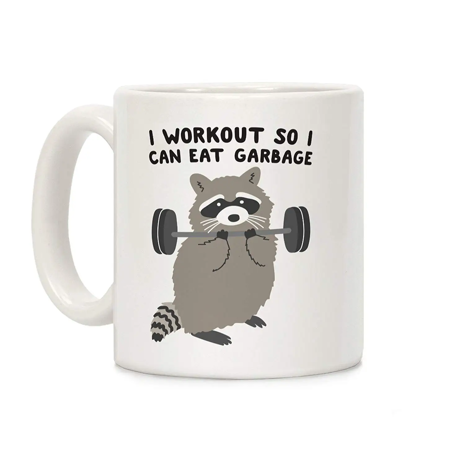 Керамическая кофейная кружка белая с енотом 11 унций | Дом и сад