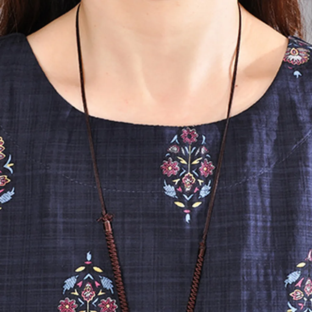 2020 New Fashion large size summer dress female Korean mid-length round neck short sleeve for women платье женское#A3 | Женская