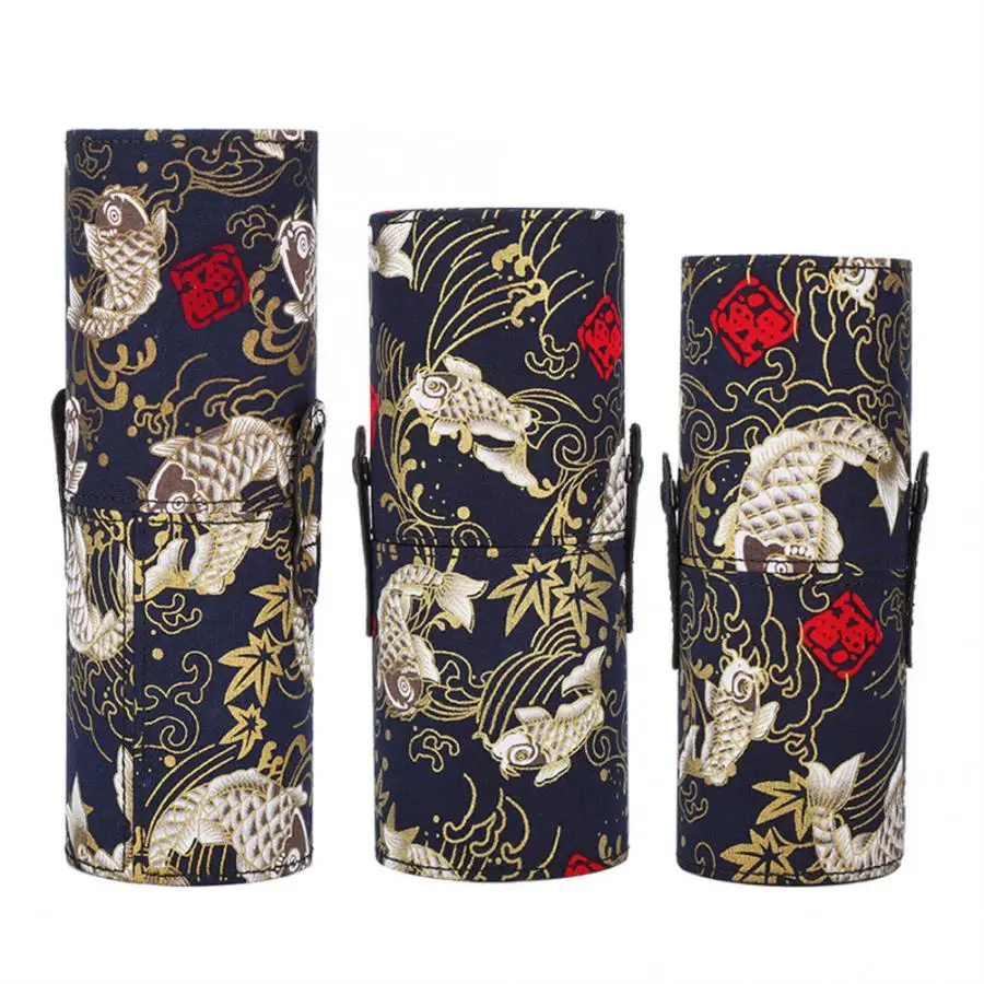 Портативный держатель для кистей из искусственной кожи макияжа дорожный