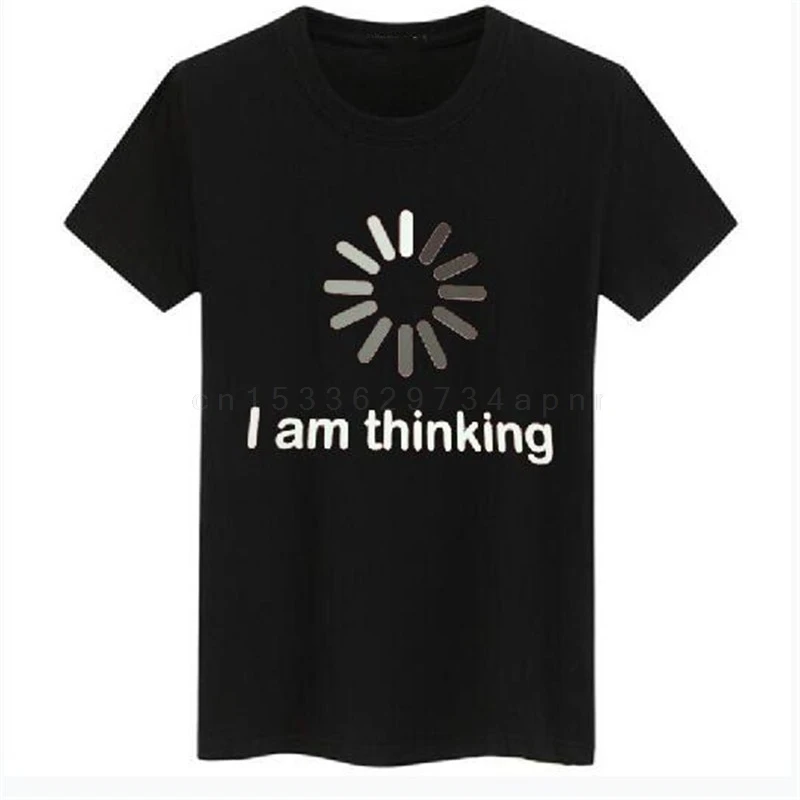 

I'm thinking Men's t Shirts Summer Brand Casual O-Neck short sleeve T-shirt mens funny printing Tee Shirts Men's pl