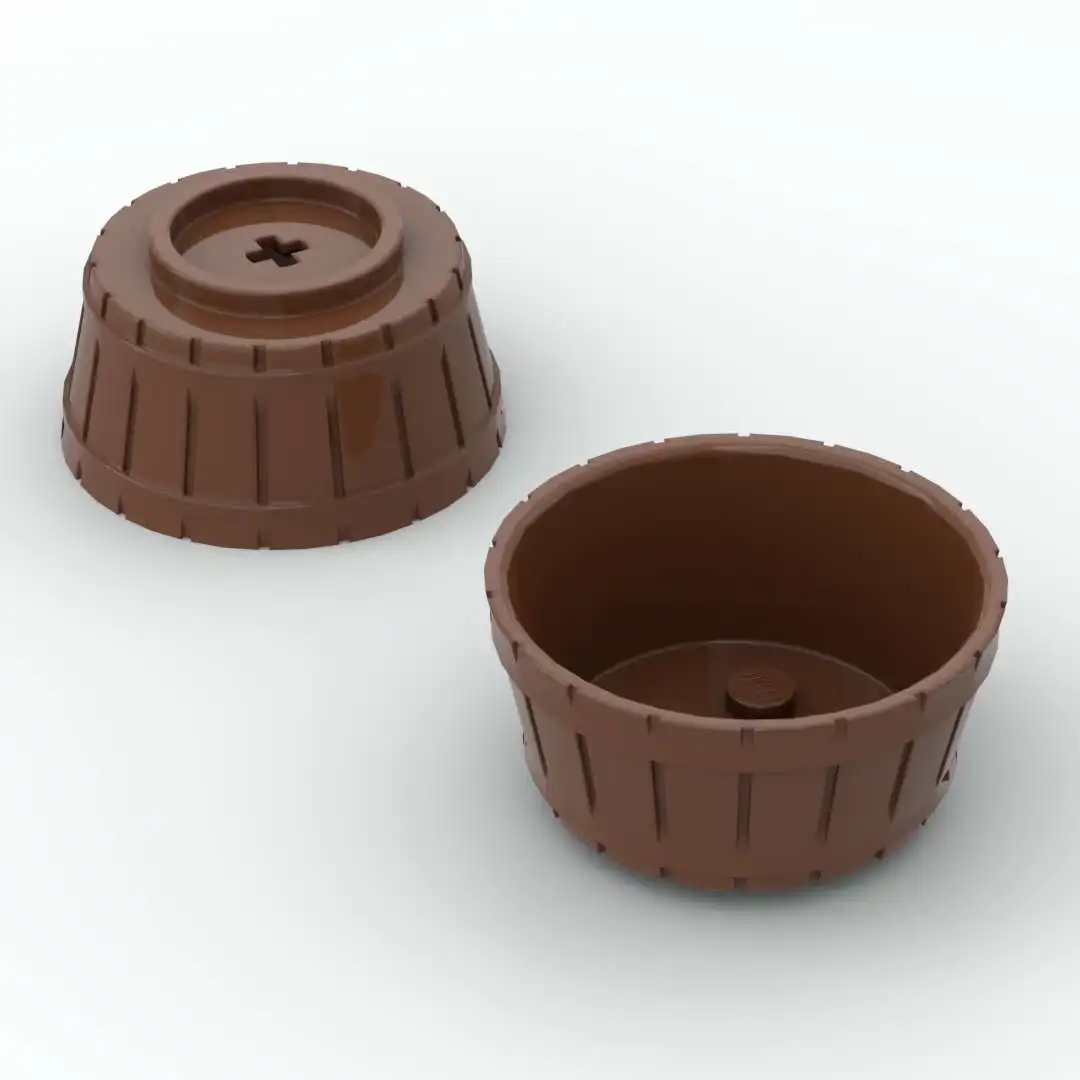 

30pcs Moc Bricks Building Block Assembles Particles Container Barrel Half Large with Axle Hole 64951 diy Blocks Toy for Children