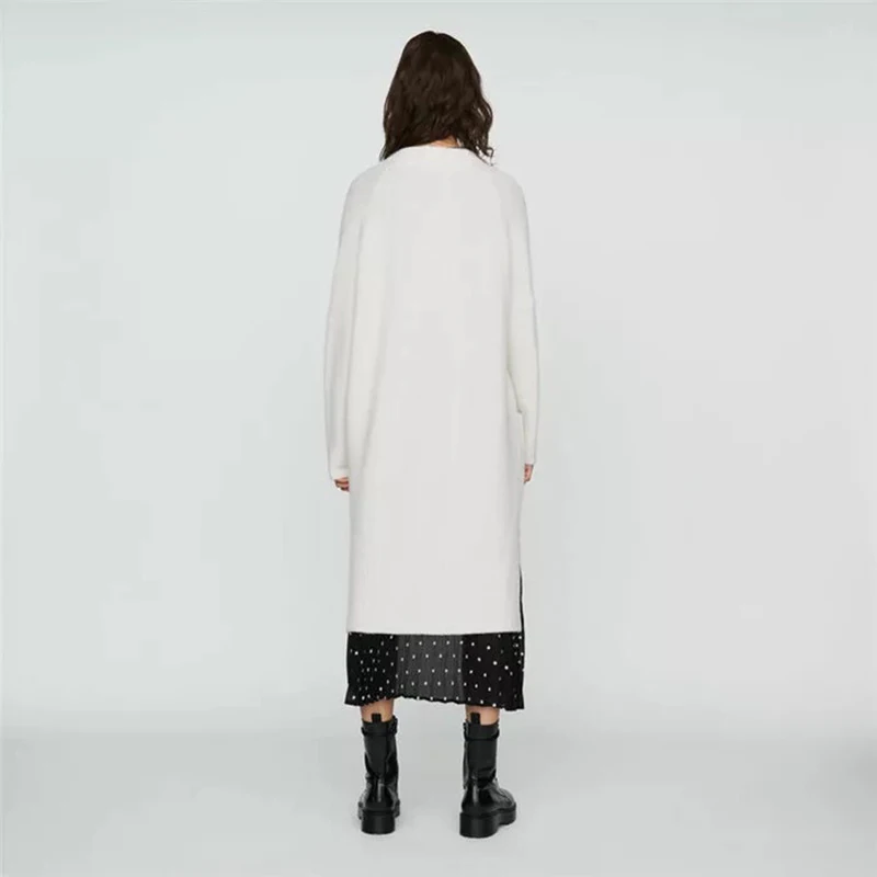 CAMIA autumn soft mohair wool long paragraph seven-point sleeve knit women's sweater cardigan coat |