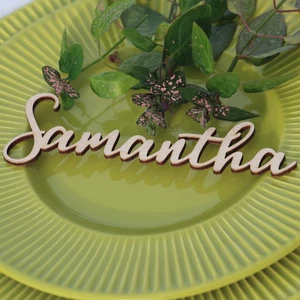 Персонализированное украшение для вечеринок  Персонализированные открытки с деревянными именами, Именные Бирки для гостей, украшение для свадебвечерние ка