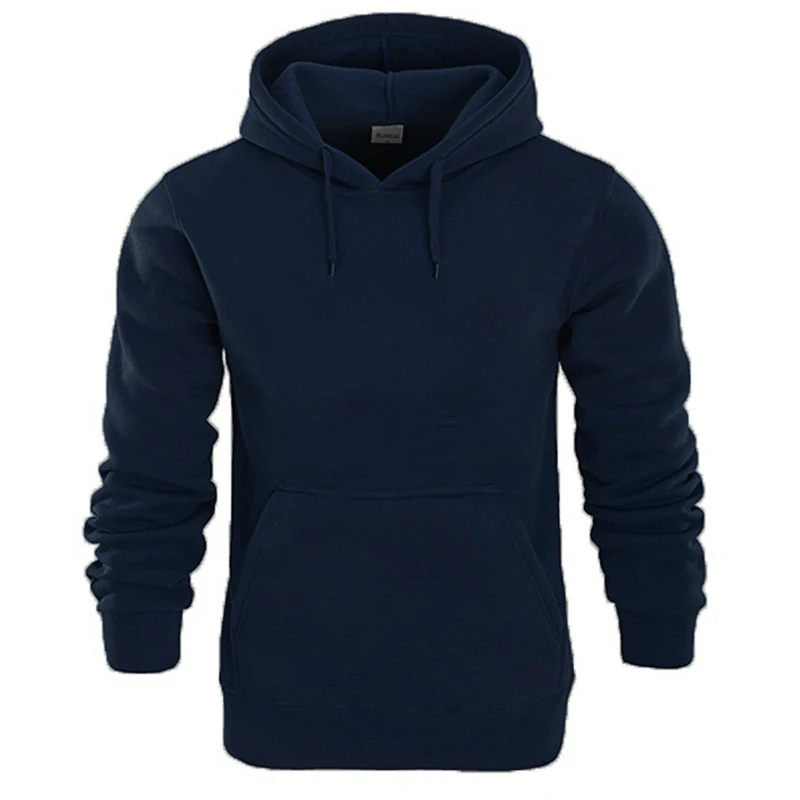 

Новинка Мужская модная однотонная Толстовка Спортивный Повседневный Свободный пуловер Толстовка мужской свитер на весну и осень