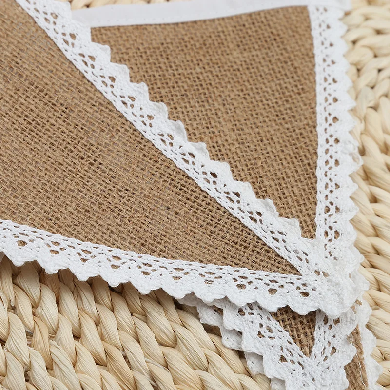 Свадебные джутовые мешковины баннерные кружева фон винтажные гирлянды из