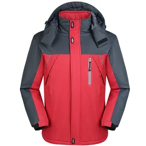 Зимние внутренняя флисовая ветрозащитная Водонепроницаемый куртки Для мужчин Толстая теплая зимняя куртка Для мужчин большого размера теплое пальто, ZA281