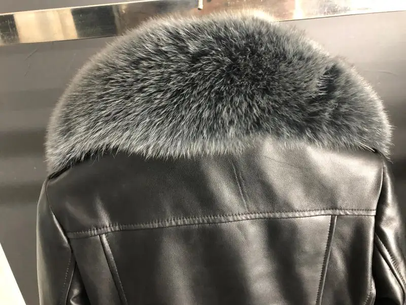 Куртка женская из натуральной овечьей кожи теплая тонкая шуба натурального меха