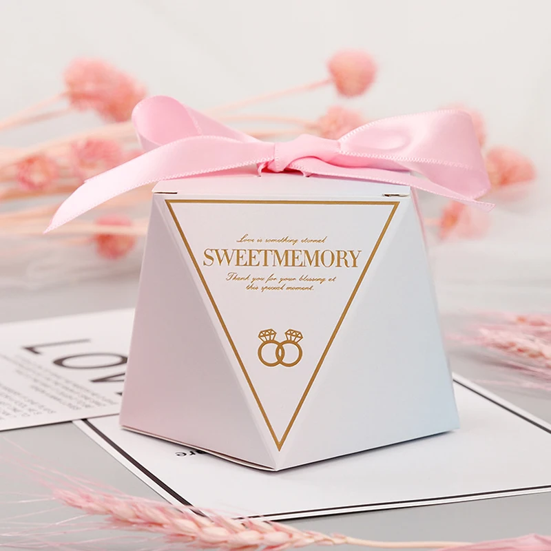 Новые мраморные алмазные свадебные сувениры и милые подарочные пакеты коробка