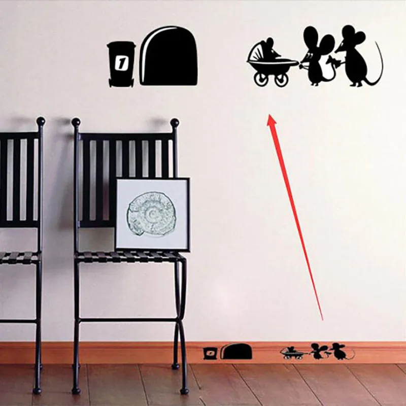 Новинка 2020 1 шт. мультяшный стиль ПВХ наклейка для мыши комнаты виниловая