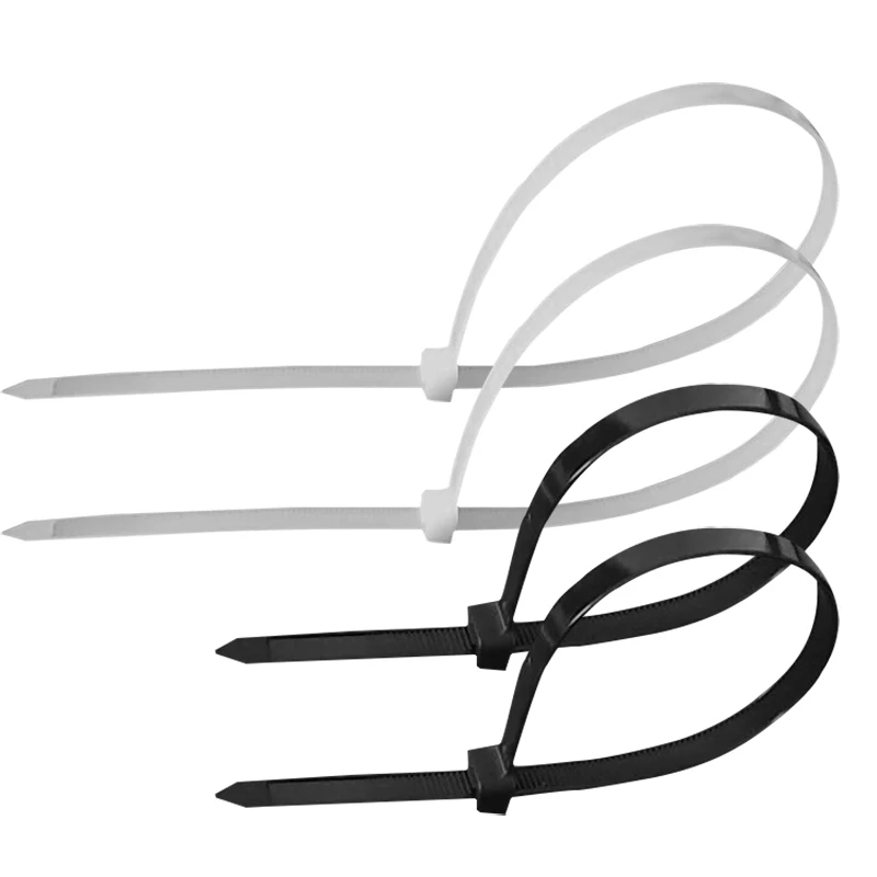 Самоблокирующийся пластиковый нейлоновый хомут для кабеля 4*150 мм 100 шт. крепежный