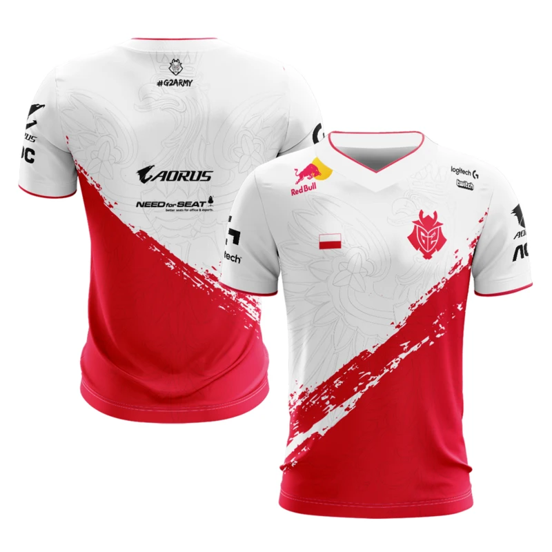 Высокое качество 1:1 G2 Poland Jersey Индивидуальные Имя вентиляторы футболка для мужчин и женщин Пользовательские ID футболки