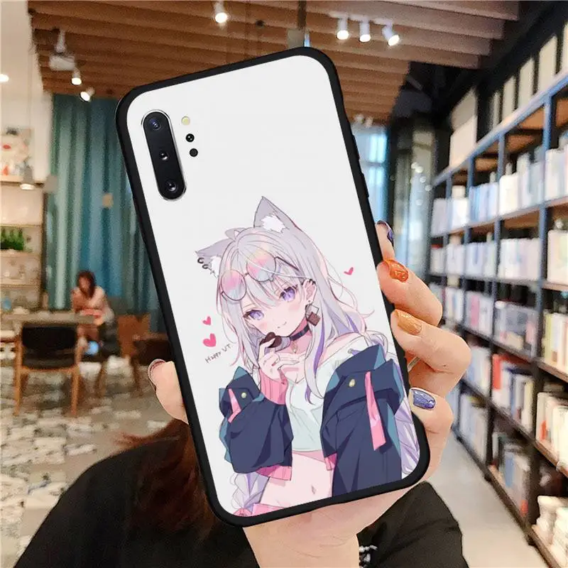 

Nekomimi Catgirl Phone Case For Samsung A50 A51 A71 A20E A20S S10 S20 S21 S30 Plus ultra 5G M11 funda cover