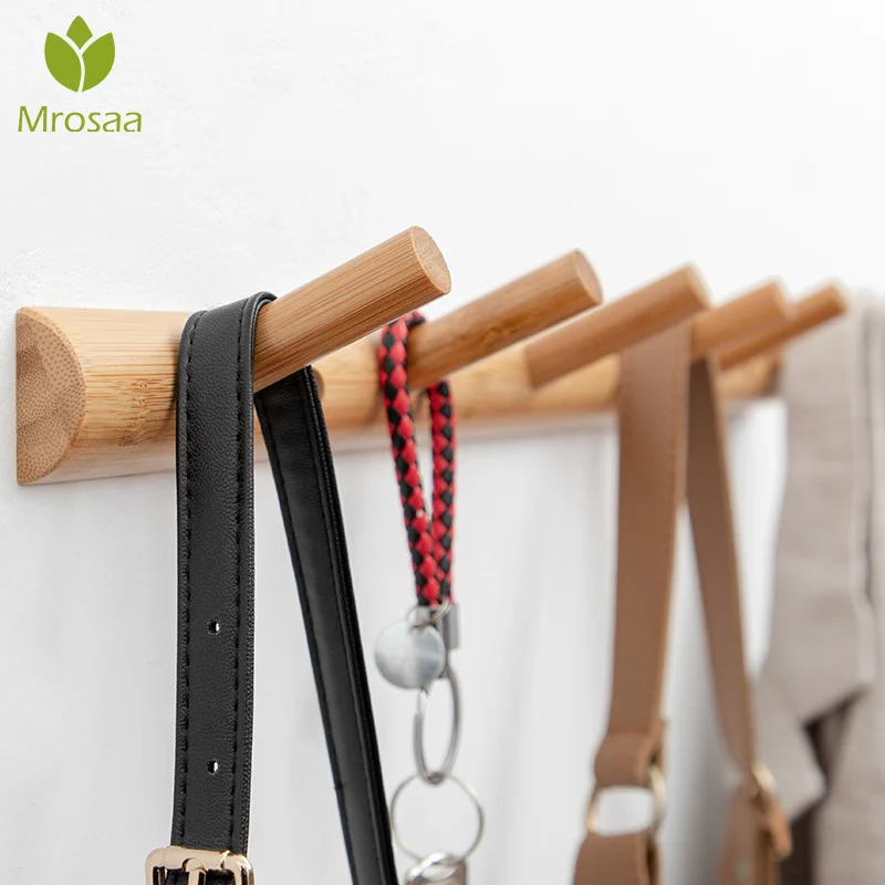 Твердые Деревянные Настенные Крючки вешалка для одежды крючком крючок клей