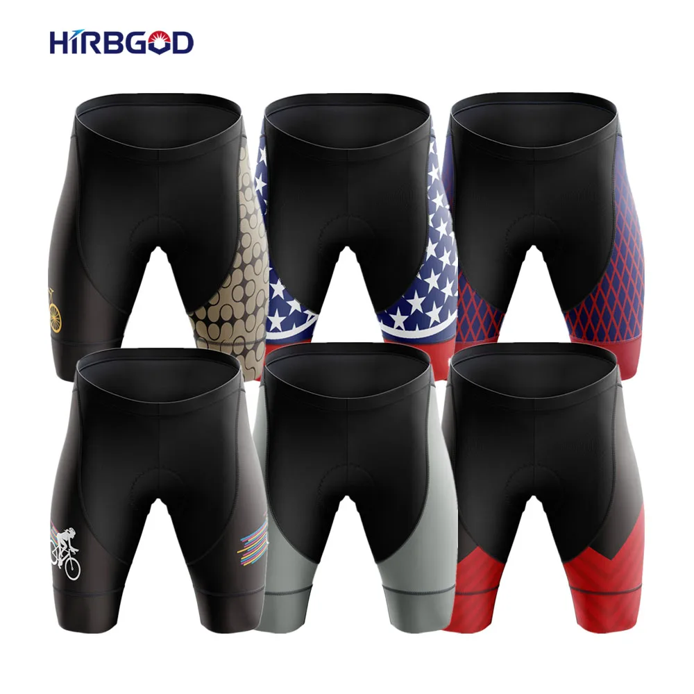 

HIRBGOD Men's Cycling Shorts Breathable Gel Pad Cycling Bike Team Shorts MTB Underwear Anti-slip Shorts Roupa Ciclismo Masculino