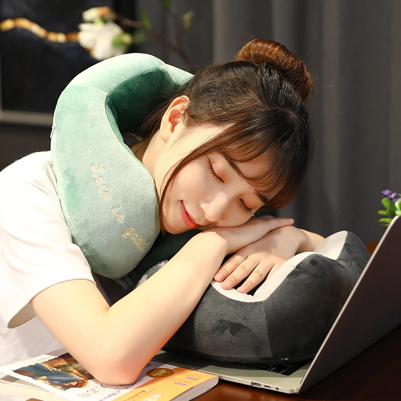 

Cartoon U Shaped Pillows Cushion Shoulder Relax Portable Neck Protection Travel Aircraft High Speed Rail Office Memory Ergonomic