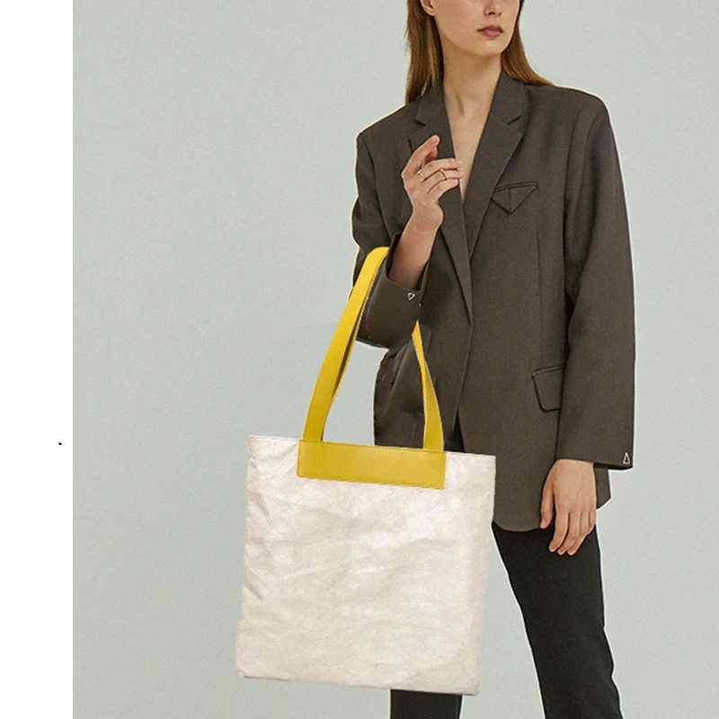 Сумка-тоут для женщин вместительные модные бумажные кошельки и сумочки на одно