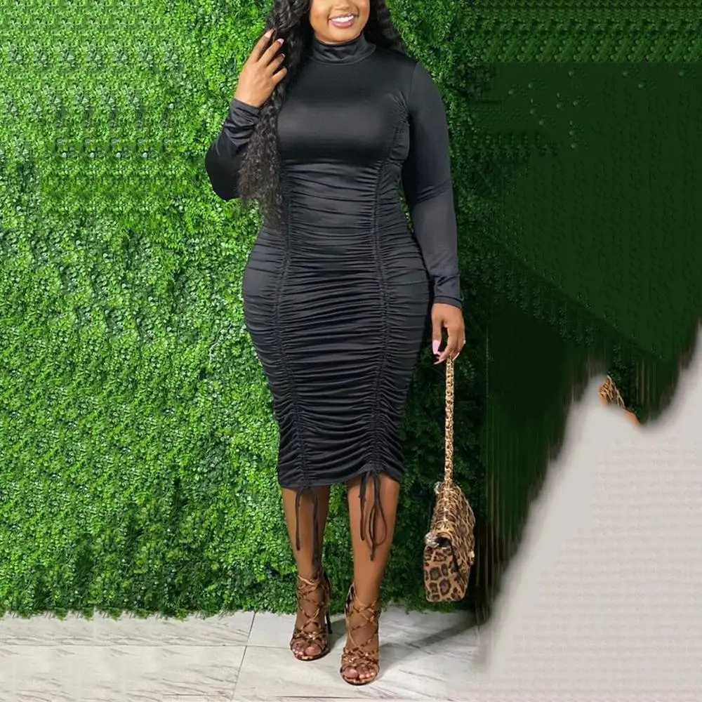 

Размера плюс платья для женщин 4xl Сексуальная Bodycon длинный рукав шнурок элегантная однотонная обувь для вечеринок; Элегантная вечерняя вече...