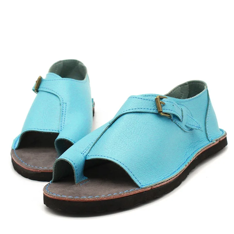 

2021 Summer Vintage Women Open Toe Sandals Low Heels Walking Sandals Retro Shoes Casual soft Shoes Zapatos De Mujer