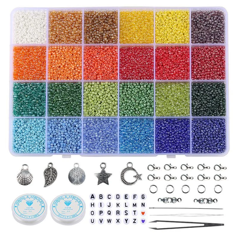2/3MM Czech Glass Seed Beads Set In Box Accessories Set For Bracelets 2022 Handmade Small Craft Beads For DIY Jewelry Making New