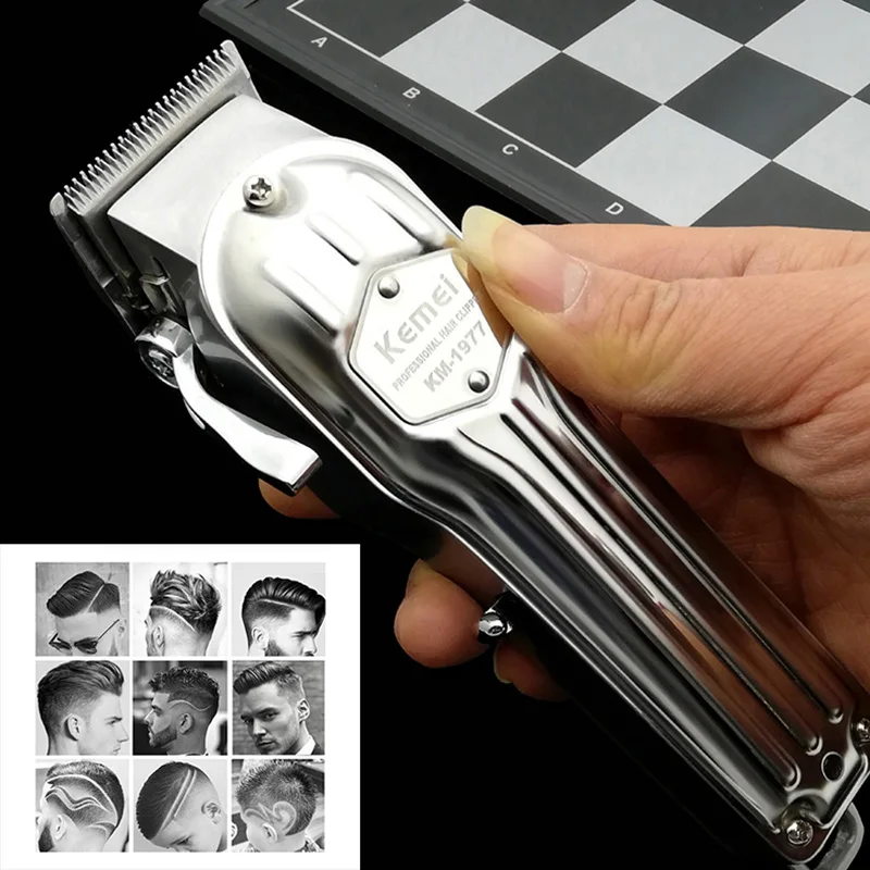 Профессиональная Металлическая машинка для стрижки волос Kemei мужской