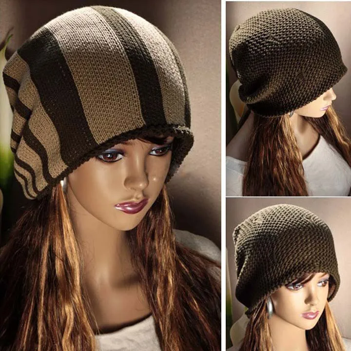 Осенние новые женские вязаные шапки модные Двусторонние Шапки с дырками горячая
