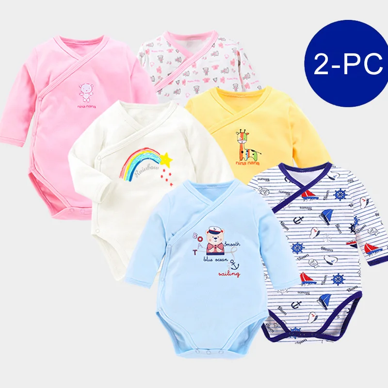 Комбинезон детский унисекс хлопок с длинным рукавом боковой застежкой | Мать и