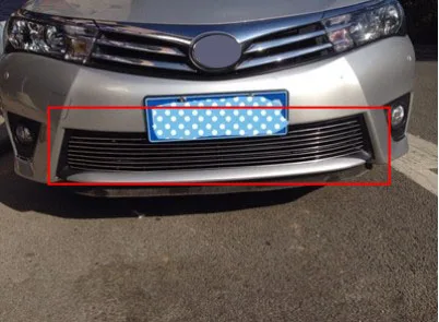 

Aluminum alloy platingl Front Grille Around Trim Racing Grills Trim For 2014-2016 for Toyota Corolla
