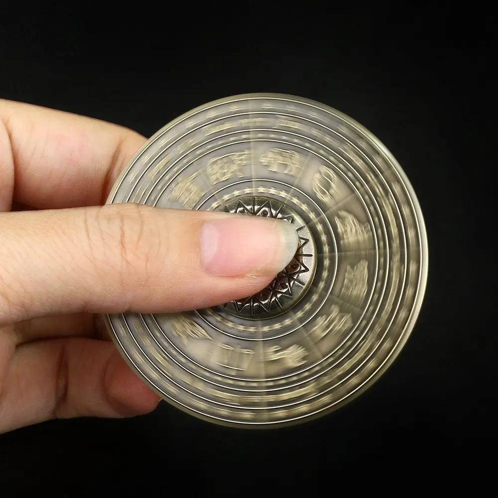 Круглая винтажная Спиннер для снятия стресса тревоги аутизма взрослых и детей 12