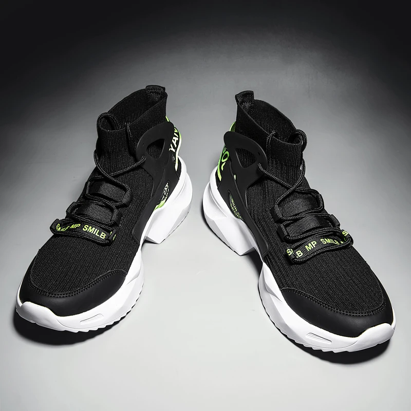 

High Top Running Shoes Men Anti Slip Outdoor Athletic Gym Sneakers Men Breathable Sport Shoes Sock Sneakers Jogging Zapatillas