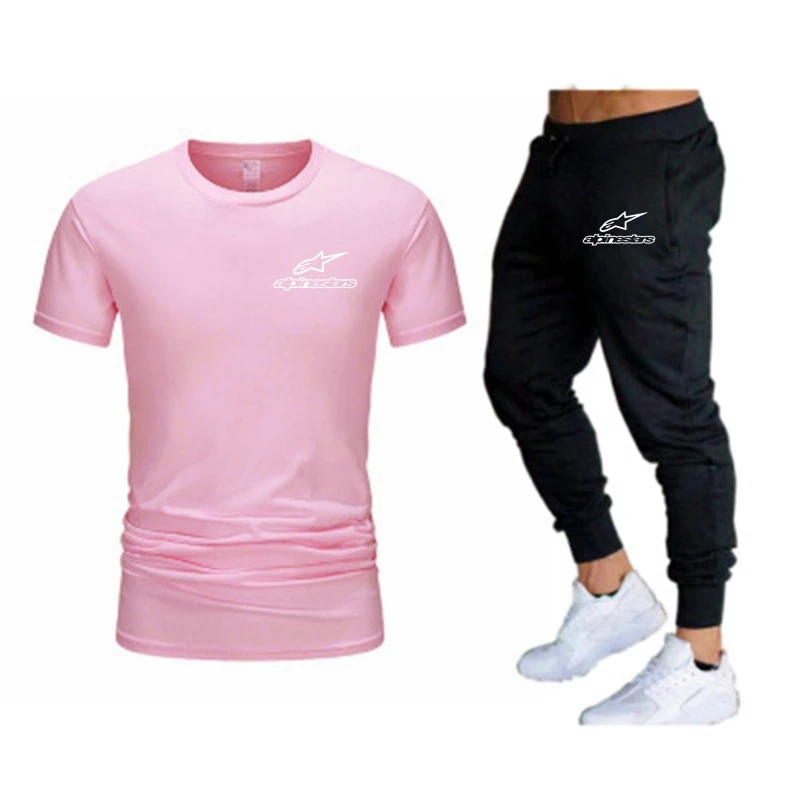 

Men's spring and summer short-sleeved trousers suit, fashion fresh and high-grade, the head rate is super high