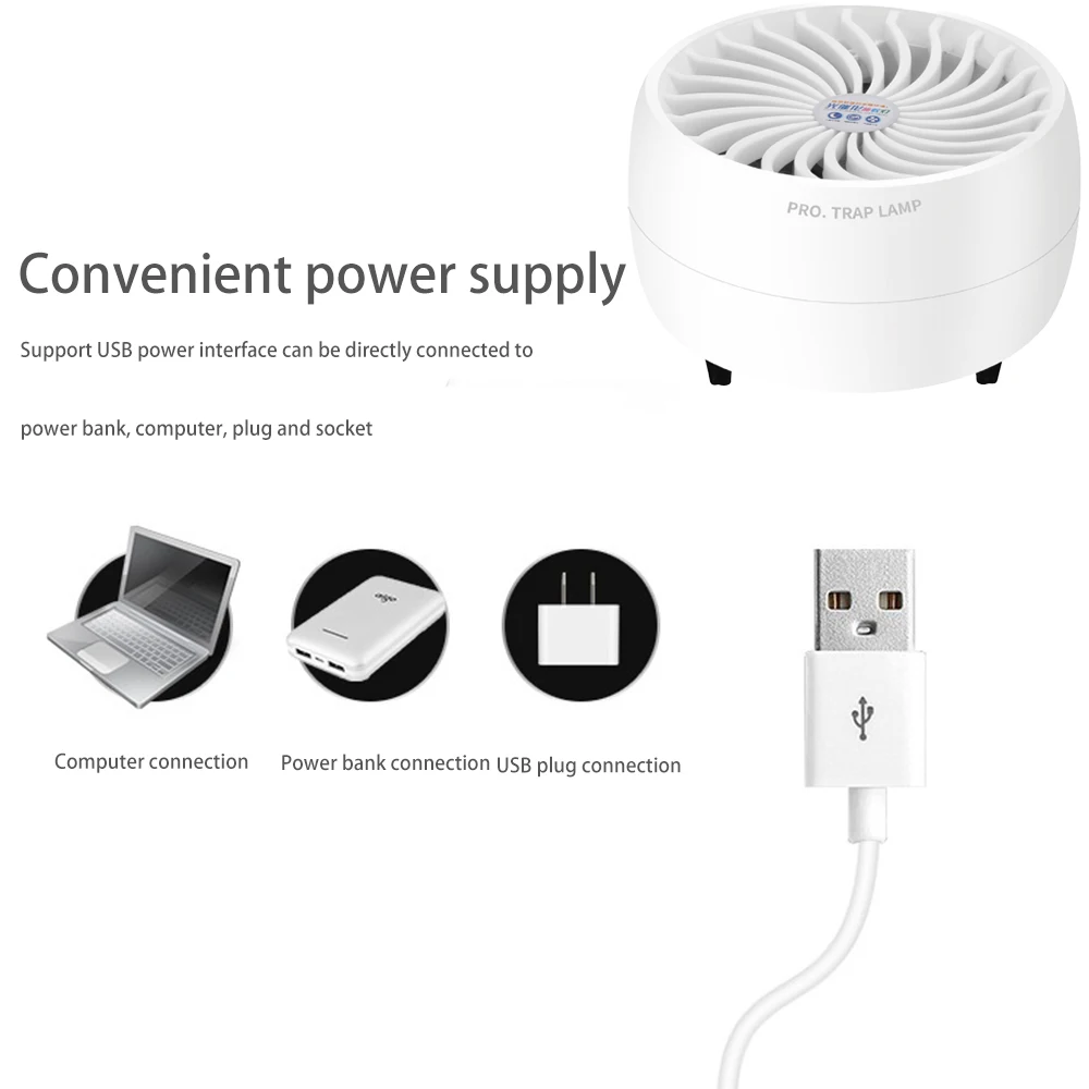 

New LED Mosquito Killer Lamp USB Electric No Noise No Radiation Insect Killer Flies Trap Lamp Anti Mosquito Lamp