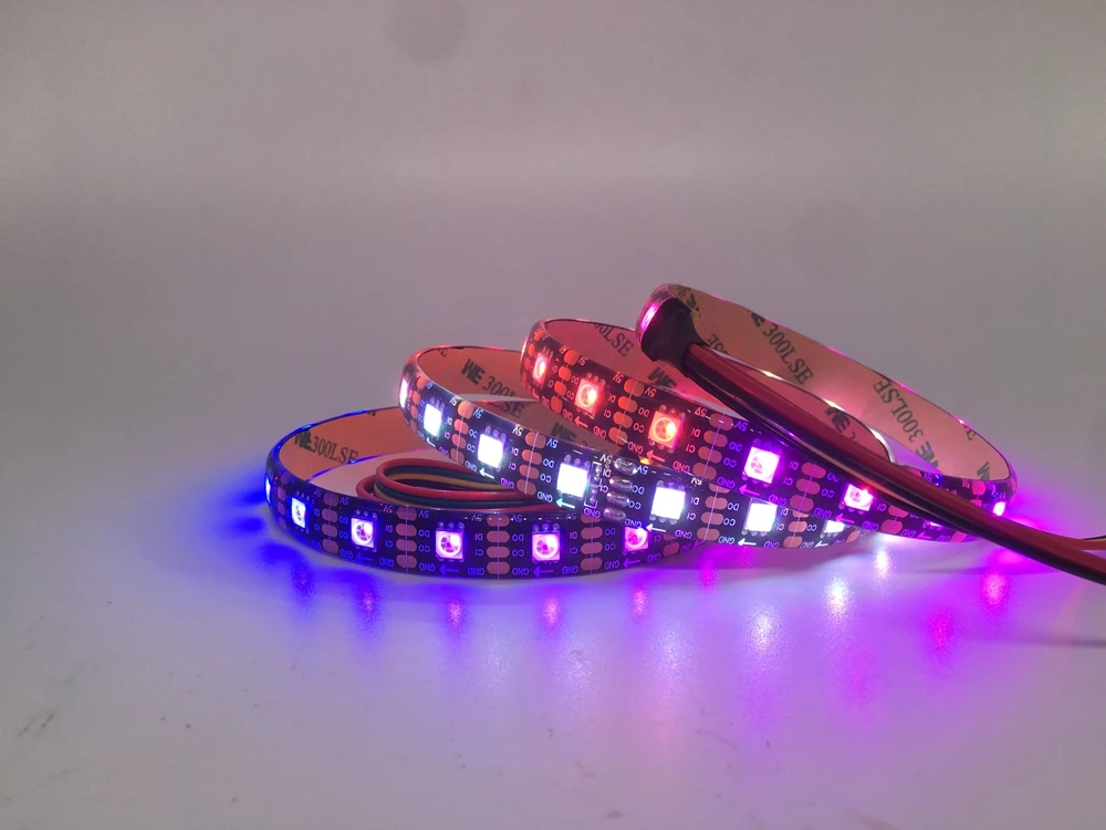 APA102 SK9822 24/30/60/72/96/144 светодиодов/Пиксели/m Smart RGB Светодиодные полосы пикселей данных и часы отдельно DC5V IP30/IP65/IP67