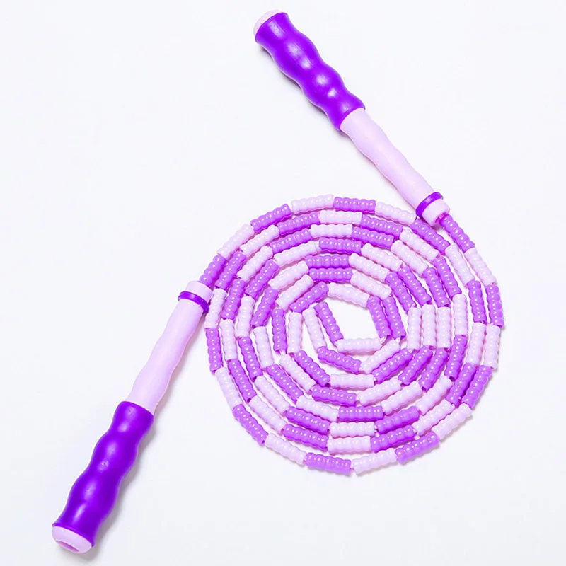 4 упак. Мягкая украшенная бисером скакалка регулируемая спутывающаяся Скакалка