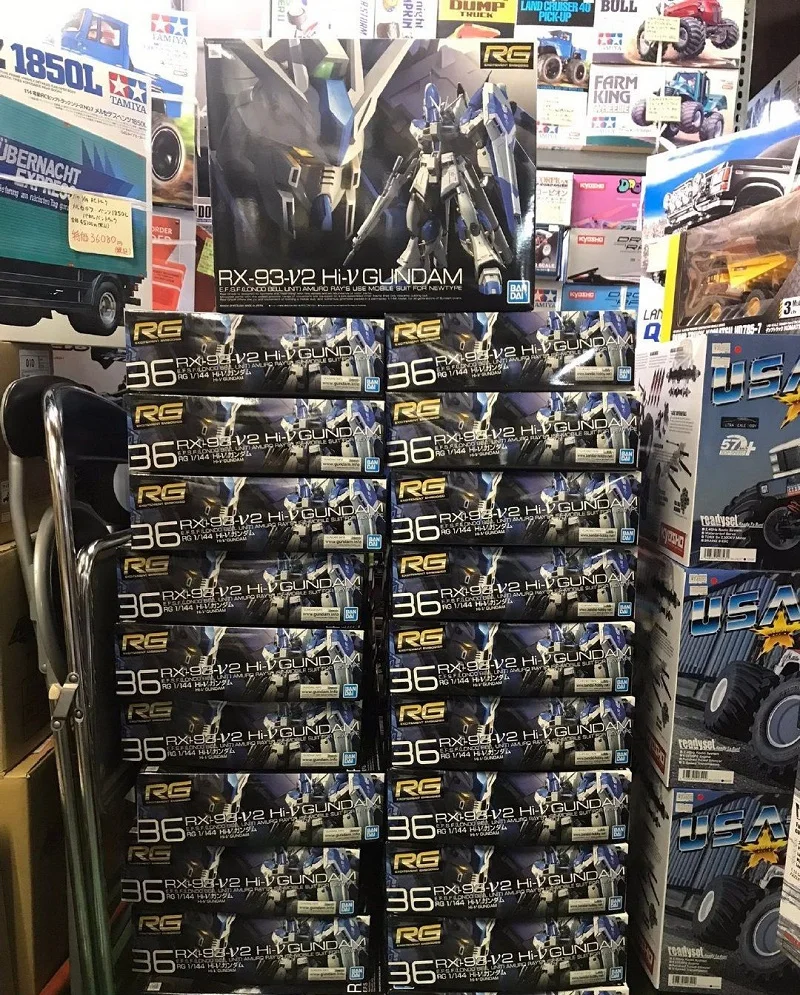 Оригинал Gundam Rg 1/144 RX-93-V2 Hi-V аниме Гундам фигурки Monteren Pvc модель Speelgoed | Игрушки и