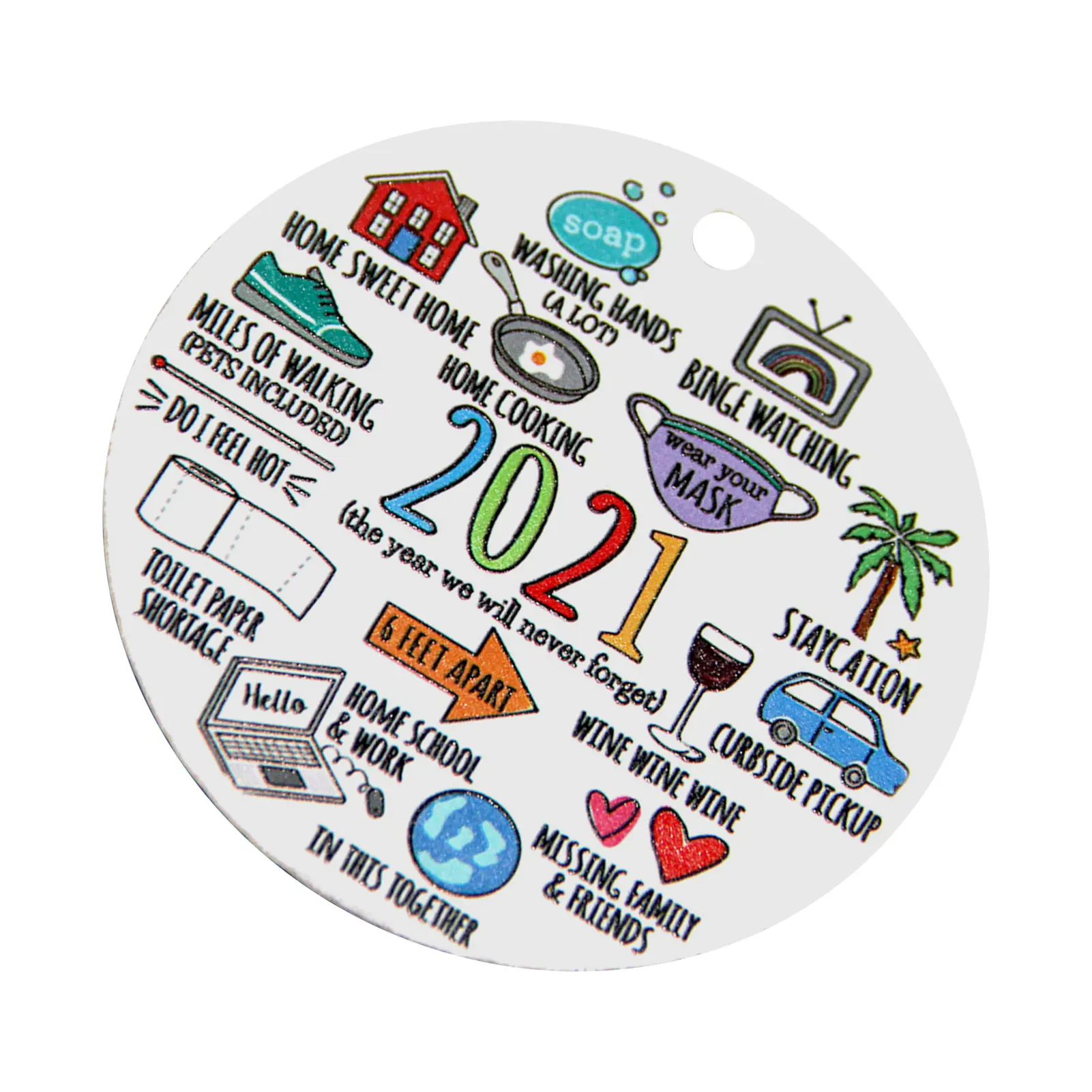 

2021 Creative Christmas Tree Pendant Commemorative Hanging Ornament Door Window Wall Hanging Decorations Xmas Decor Props Show