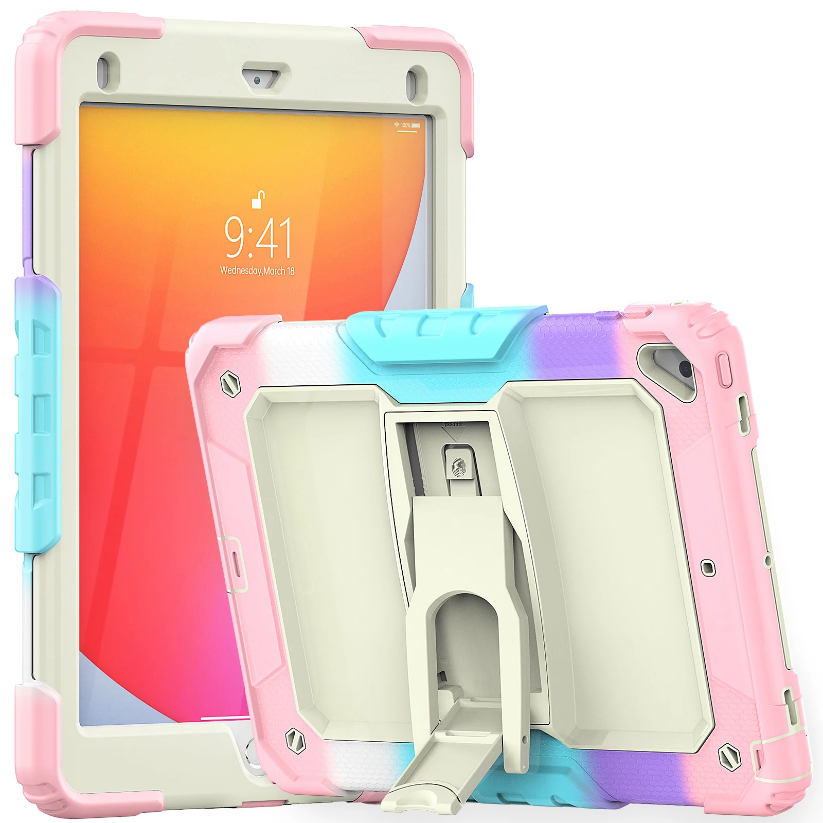 

Case For iPad 9.7 2017/2018 Pro 9.7" Cover Shockproof Anti-fall Heavy Protective Rugged Duty Tablet Case For iPad Air2 9.7 Cover