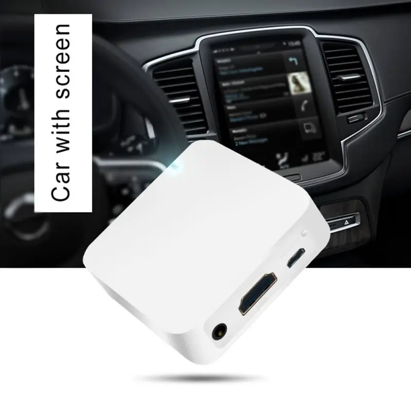 Белый автомобильный WiFi Дисплей Коробка Зеркало Ссылка адаптер для Airplay DLNA Android и