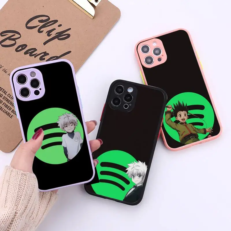 

Spotify Hunter x Hunter Phone Case For iPhone 13 12 11 Mini Pro XR XS Max 7 8 Plus X Matte transparent Back Cover