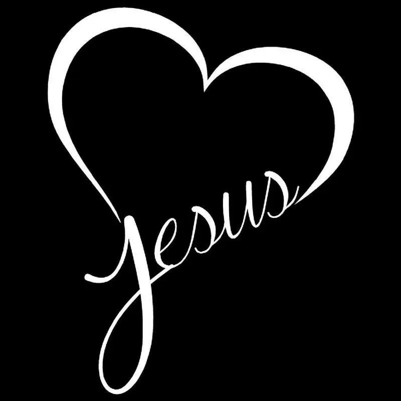 12.4cm*15.5cm Jesue Heart Funny Vinyl Decal Sticker Car Stickers Window | Автомобили и мотоциклы