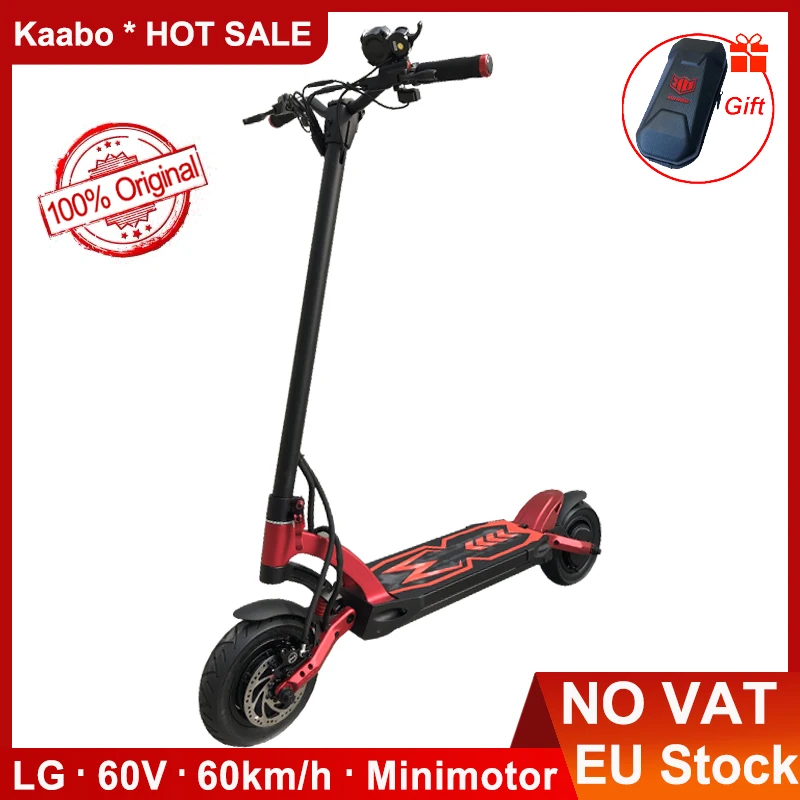 

US Original Kaabo Mantis 10 dual motor 2000W battery 60V 24.5Ah 18.2Ah electric scooter two wheel foldable Full-hydraulic brake