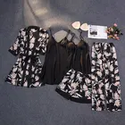 Женский Атласный пижамный комплект, пикантная Шелковая пижама, одежда для сна, ночные костюмы, мягкая Ночная одежда, домашняя одежда с нагрудными подушечками, зима-осень 2022