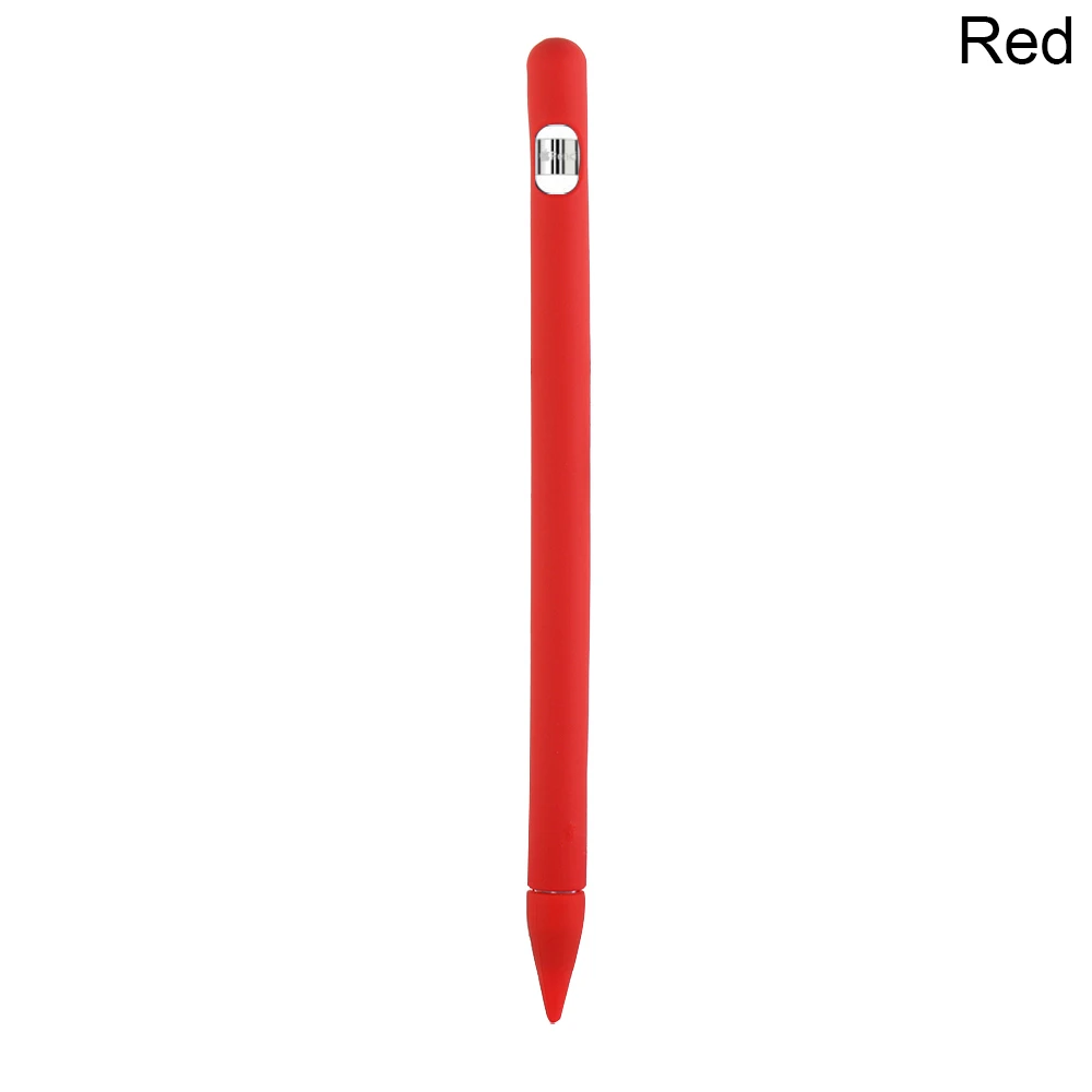 1 шт. мягкий силиконовый совместимый для Apple Pencil чехол совместимый для iPad Tablet Стилус защитный чехол - Цвета: Красный