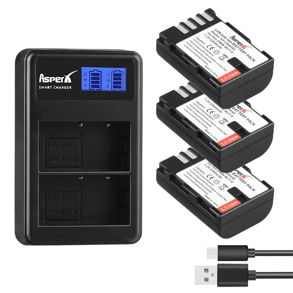 3 шт. перезаряжаемая литий ионная батарея с ЖК дисплеем и двойным USB зарядным