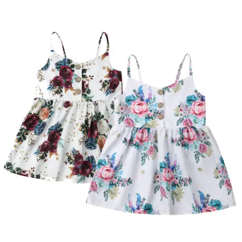 

Summer Cute Girls Flower Princess Sleeveless Dress Sundress for Newborn Baby Infant Children Clothes Kid Clothing