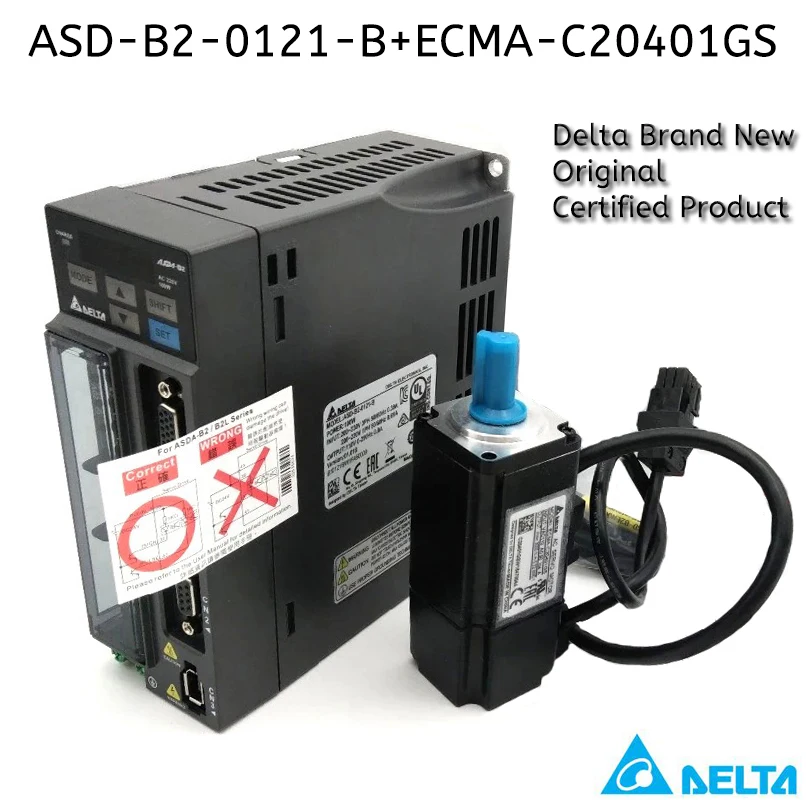 Delta B2 100W 0.1kW водитель серводвигатель переменного тока комплект ASD 0121 B ECMA C20401GS C20401HS