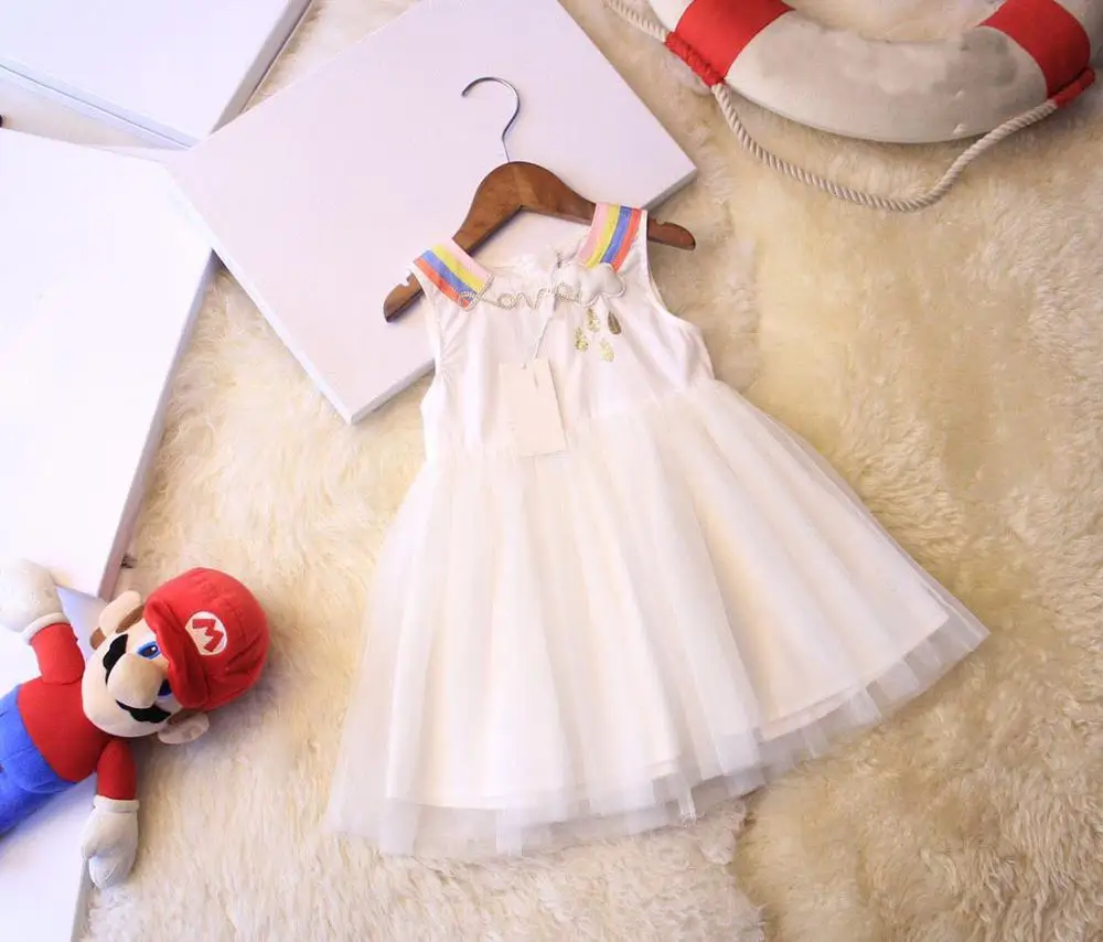 A2855 Новая летняя юбка для девушек с красочным вырезом и маленькой сумкой милая